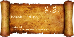 Homoki Edina névjegykártya